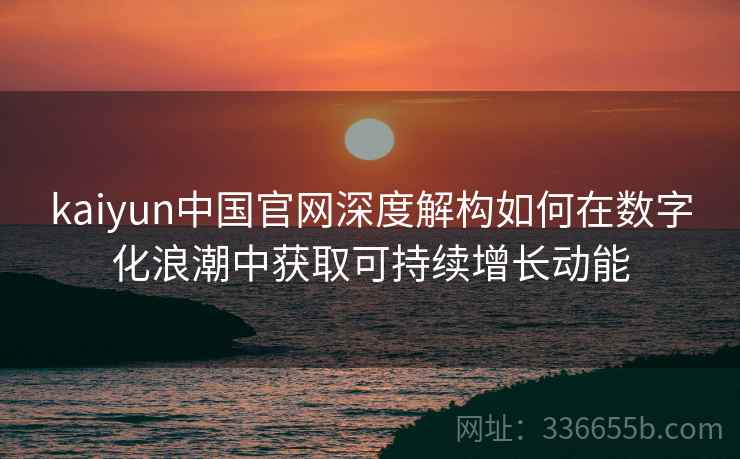 kaiyun中国官网深度解构如何在数字化浪潮中获取可持续增长动能 kaiyun中国官网深度解构如何在数字化浪潮中获取可持续增长动能