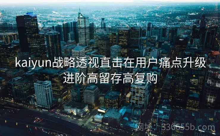 kaiyun战略透视直击在用户痛点升级进阶高留存高复购