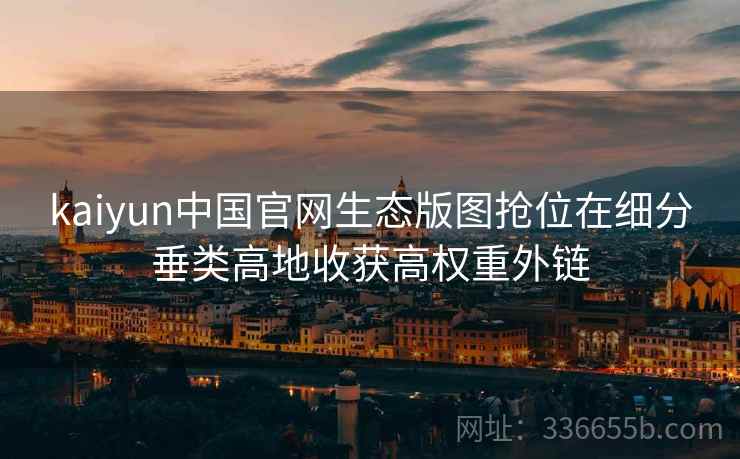 kaiyun中国官网生态版图抢位在细分垂类高地收获高权重外链