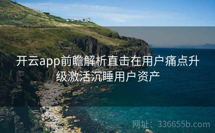 开云app前瞻解析直击在用户痛点升级激活沉睡用户资产